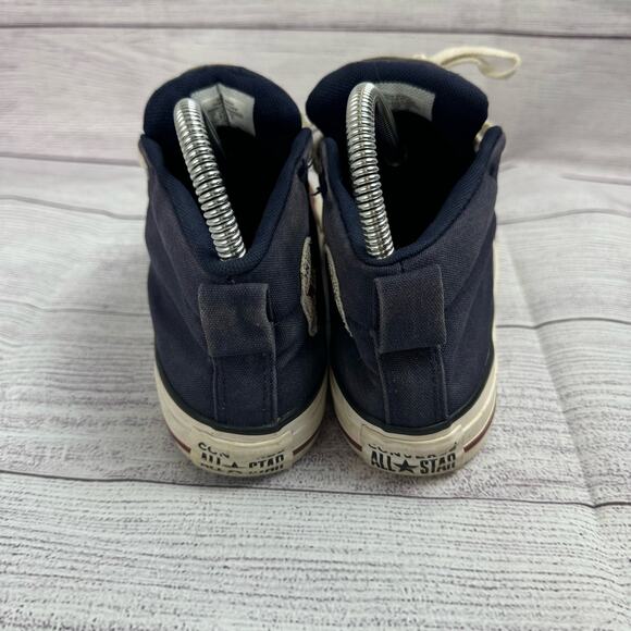 Converse All Stars Dark Blue Mid Cut Sneakers Junior Size 4 - Picture 2 of 10